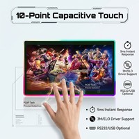 Monitor de Pantalla Táctil OEM de Fábrica de 21.5/23.8/27 Pulgadas con Pantalla Capacitiva, Monitor para Juegos con Halo LED para Máquinas de Juegos de Habilidad