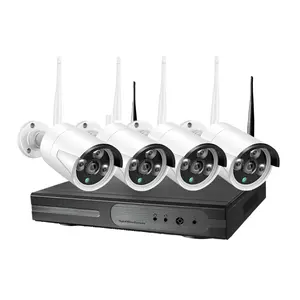 กลางแจ้ง8ช่อง NVR 4Pc 3.0MP Night Vision WiFi IP Wireless Security กล้องระบบ1TB พร้อม One-Way Audio