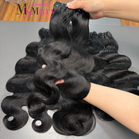 Extensiones de Cabello Humano Doble Trama Ondulado Natural Virgen SDD al por Mayor 15A para Mujeres Negras