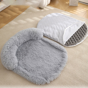 Bestseller Komfortables Langhaariges Plüsch-Rundbett für Haustiere Winter-Warmes Schwamm-Hundebett - Product Image 6