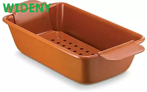 WIDENY Chảo Nướng 2 Món Phủ Đồng Tốt Cho Sức Khỏe Chống Dính Bộ Chảo Nướng Bánh Mì Thịt Có Khay Tháo Rời Mỡ - Product Image 5