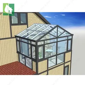이중 lnsulating 유리 태양 방, 녹색 식물 재배 집, 뒷마당에 녹색 정원