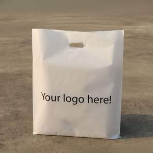 고품질 명품 쇼핑백 흰색 맞춤형 다이컷 플라스틱 선물 소매 가방 - Product Image 1