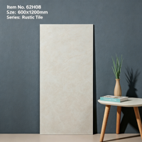 Carrelage moderne en porcelaine brillante à surface grainée sèche, série PH, isolation thermique, antidérapant, pour sols intérieurs, 600*1200, villa
