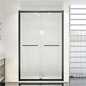 Shower Glass Door Aluminum Rectangular Shower Enclosure Pivot Swing Hinge Shower Door