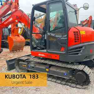 Excavatrice sur chenilles Kubota KX183-3, 8 tonnes, <span class=keywords><strong>mini</strong></span>-excavatrice hydraulique <span class=keywords><strong>d</strong></span>'<span class=keywords><strong>occasion</strong></span>, <span class=keywords><strong>godet</strong></span> de 0,31 m3 pour travaux de terrassement et de construction - Product Image 1
