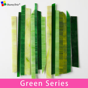现代经典不透明彩色玻璃碎片条状物来自中国，用于DIY工艺马赛克拼接，由Buenoarte提供，用于拼接大教堂玻璃砖。 - Product Image 6