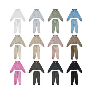 Pantalon de jogging en coton épais et confortable pour <span class=keywords><strong>femme</strong></span>, couleur unie, idéal pour la course, l'exercice et la gym en automne - Product Image 2