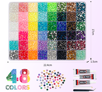 Kit Rhinestone Jelly AB Flatback 3mm, SS6 SS10 SS16 Rhinestone Berkilau untuk Dekorasi DIY Casing Ponsel, Pakaian & Pakaian Tari