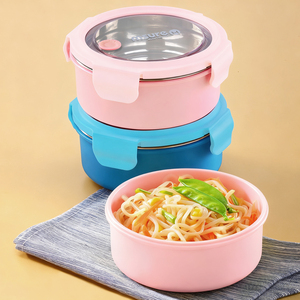 छात्र लंच बॉक्स माइक्रोवेव 304 स्टेनलेस स्टील खाद्य ग्रेड थर्मल इन्सुलेशन सील भंडारण ढक्कन 1.1l टिकाऊ - Product Image 2