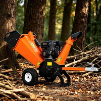 Broyeur de branches à essence GS100 7HP 212cc, broyeur à tambour, broyage max. 100mm, 115kg, portable pour la ferme