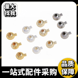 ตัวล็อคหม้ออัดแรงดันทรงกลม สีเงิน ชุบทองแดง ทองคำ 18K สำหรับทำเครื่องประดับ DIY สร้อยข้อมือลูกปัด - Product Image 5