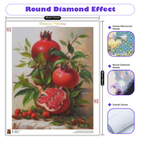 Kit de Peinture Diamant Chenistory Grenade – Kits de Bricolage Artistique pour Créations Manuelles – Peinture Diamant Paysage Complet à Diamants Ronds
