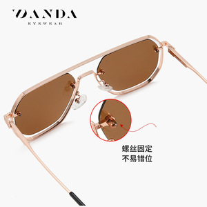 Danda <b>Square</b> <b>Sunglasses</b> JS8575 Polarized UV400 Men Driving Fashion Metal Frame - Product Image 4