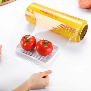 Professional Manufacture Food Fresh Keeping Packaging Film Stretch Wrap Food Grade PVC Cling Film In Jumbo Roll