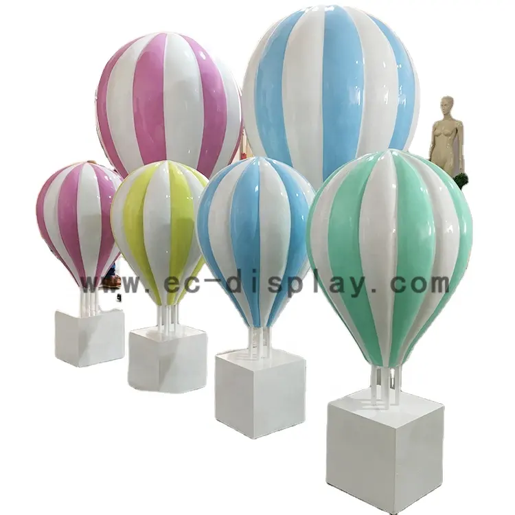 Globo de aire caliente para decoración de fiestas, escultura de fibra de vidrio, decoración para bodas, Baby Shower