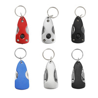 Mini porte-clés pliable multi-outils, outil de poche portable EDC avec tournevis, couteau, ouvre-bouteille pour le camping en plein air, la réparation quotidienne