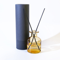 Bouteille de parfum diffuseur de parfum pour voiture en verre rond vide et recyclable, pour senteurs liquides, diffuseur à bâtonnets pour voiture, vente chaude