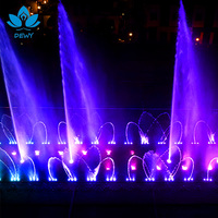 Fuente Musical y de Baile para Exteriores con Luces LED RGB, Diseño de Lujo en Acero Inoxidable, Preprogramada para Plazas Comerciales