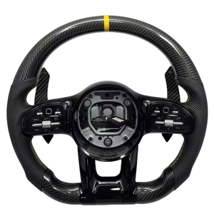 Volant de direction en fibre de carbone personnalisé pour <span class=keywords><strong>Mercedes</strong></span> Benz <span class=keywords><strong>GT</strong></span> W176 W204 W212 W205 W218 W213 W211 W177 W463 E63 <span class=keywords><strong>AMG</strong></span>, accessoires de voiture - Product Image 2