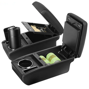 <span class=keywords><strong>Pour</strong></span> <span class=keywords><strong>Ford</strong></span> <span class=keywords><strong>Fiesta</strong></span> accoudoir boîte en cuir PU avec tasse et <span class=keywords><strong>support</strong></span> <span class=keywords><strong>pour</strong></span> téléphone Console de voiture accoudoir boîte de rangement accessoires de voiture - Product Image 5