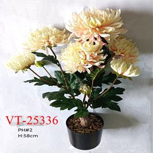 หม้อดอกเบญจมาศเทียมโพลีเอสเตอร์ผ้าไหม86ซม. สำหรับวันแม่วันอีสเตอร์วันคริสต์มาสกลับไปโรงเรียนวันฮาโลวีนตรุษจีน - Product Image 6