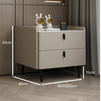 Table de chevet moderne en bois simple avec verrouillage d'empreintes digitales audio Bluetooth à chargement sans fil pour la salle de sport à domicile ou le rangement de la chambre