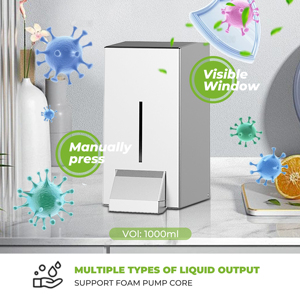 Distributeur de savon mousse mural en acier inoxydable FANDA, moderne et écologique, capacité de 1000 ml, pour les maisons de retraite - Product Image 3