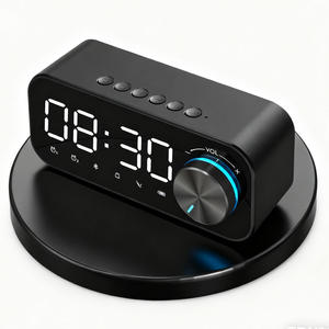 5.0 Horloge Haut-Parleur 3W ABS Plastique Portable Audio avec Double Horloge et <span class=keywords><strong>Carte</strong></span> TF Fonction 1200mAh Rechargeable (14.24.56CM) - Product Image 2