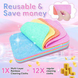 ฟองน้ำใยผ้าไมโครไฟเบอร์ PVA ดูดซับความสามารถในการทำความสะอาดได้ดีใช้ในครัวบล็อกฟองน้ำซับน้ำได้ใช้ซ้ำได้12ชิ้น - Product Image 2