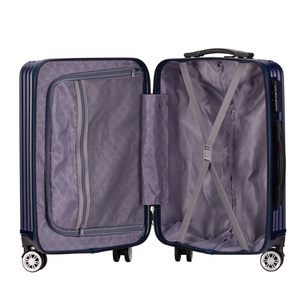 Ensemble de valises à roulettes bleues rigides légères à bas prix 3 pièces 4 roues en ABS PC Matériel de luxe classique imperméable - Product Image 5