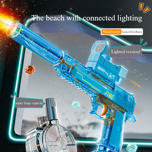 宇通男女通用电动发光玩具水枪高射击速度沙鹰手枪户外运动塑料ABS批发 - Product Image 2