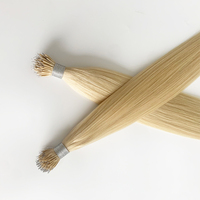 Extensions de cheveux humains vierges de couleur naturelle, pointes nano, extensions de cheveux européens, 100 mèches