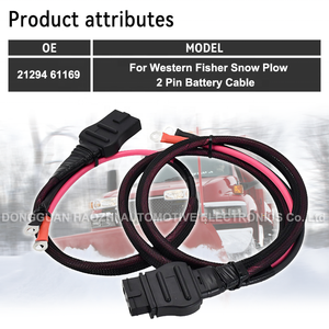Cable de batería de 2 pines, arado y lado del camión para Western Fisher Snowplow 21294 61169 61548 8274, arnés de cableado para quitanieves, Cable para quitanieves - Product Image 3