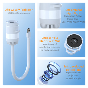 Projecteur Galaxie USB Certifié CE RoHS, Lampe de Nuit USB Étoilée 12-en-1, Lumière RVB Colorée - Product Image 3