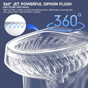 Best Selling Modern Chinese Cerâmica de duas peças Banheiros e Pedestal Bacia Define Dual-Flush com P-Trap & S-Trap para Banheiro - Product Image 3