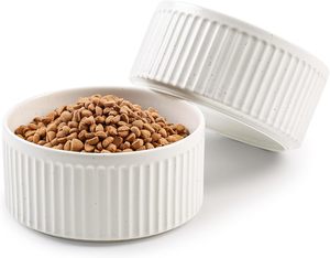 Bols en céramique pour chien de <span class=keywords><strong>6</strong></span> pouces, bol pour nourriture et eau pour chien, bol d'alimentation blanc pour chiens - Product Image 3