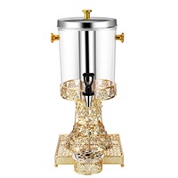 Distributeur de boissons FLEY 8L de style européen plaqué or, réfrigéré à l'eau, pour jus et boissons, idéal pour les buffets d'hôtel, la restauration et les fêtes