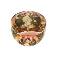 Boîte en fer de style ethnique en fer blanc avec bouchon à vis, emballage New Age pour bougies d'aromathérapie, thé, bonbons, pâte de poire, sucre et bougies