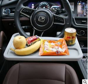 스티어링 휠 트레이 자동차 식품 트레이 먹는 노트북 2 측 차량 트레이 책상 테이블 일정한 여행자 - Product Image 2