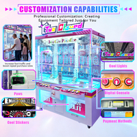 Máquina de Premios de Doble Garra Operada con Monedas, Nuevo Diseño Kising, para 2 Jugadores, con Más de 20 Modos de Juego, Equipo de Arcade para Centros Comerciales