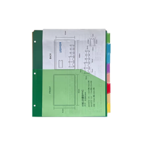 Protège-documents multicolores en PP transparent à double pochette pour carnet à feuilles mobiles, inserts de protection de papier A4 pour classeur à anneaux