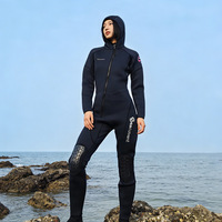 Combinaison de plongée pour femme adulte en caoutchouc 1,5 mm, manches longues, anti-froid, pour la natation, le surf et la plongée avec tuba, toutes saisons