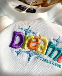 T-Shirt ricamata personalizzata 280gsm 100% in cotone di alta qualità con ricamo stampato il tuo Logo del marchio T-Shirt - Product Image 1