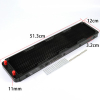 Radiateur en cuivre fin de 20 mm, ventilateur de refroidissement de 120 mm, système de refroidissement par eau pour PC, dissipateur thermique G1/4, refroidisseur d'air pour CPU, 120/240/360/480 mm, boîtier d'ordinateur