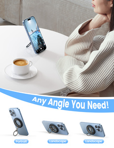 Support de téléphone magnétique amovible Lamicall STRR05, anneau rotatif à 360°, poignée de maintien pliable, béquille pour <span class=keywords><strong>selfie</strong></span> à la main, support de bureau - Product Image 5
