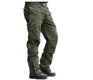 Wholesale High Quality Canvas Casual Full Length Trousers Tactical Camo Cargo Pants for Men