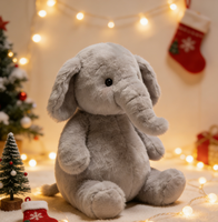 Peluche d'éléphant câlin, cadeau idéal pour les enfants (anniversaire/Noël), personnalisable, vente en gros ODM/OEM