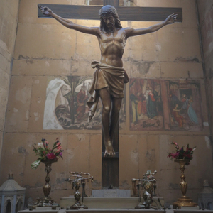 Statuette religieuse en bronze coulé sur mesure - Figurine de la crucifixion de Jésus pour l'Église catholique, style statuaire XT-AR-013, Crucifixion de Jésus X - Product Image 1