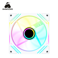 Ventilateur ARGB AntarcChill 120 mm avec logo personnalisé, miroir infini latéral, flux d'air élevé, faible bruit, refroidissement PC